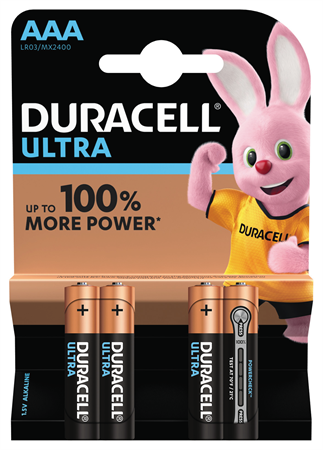 Duracell Ultra AAA alkaliskt 10x4-p